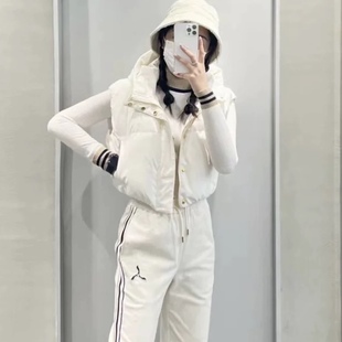 李宁1990经典 女子鹅绒短羽绒马甲AMRS090 系列时尚