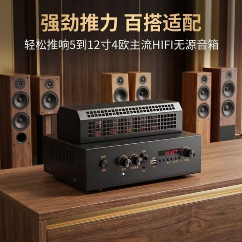 声丽美5胆发烧HIFI胆机大功率蓝牙功放卡拉OKUSB数播3.5音频输入