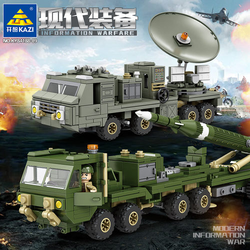 开智84188-89军事系列导弹车儿童益智玩具拼装积木小颗粒礼物