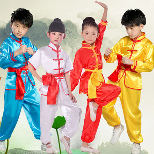 儿童武术服表演比赛练功太极功夫服装长短袖男女童少儿中小学生