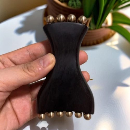 吴忠良紫光檀黄铜面部按摩提升疏通经络头疗颈部眼部提拉通用