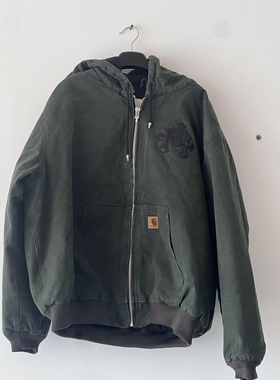 J130水洗重磅连帽卫衣工装外套夹克男女潮秋冬加厚保暖