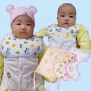 新生婴幼儿纯棉围嘴生态棉方形系带绑绳围兜宝宝防水口水巾