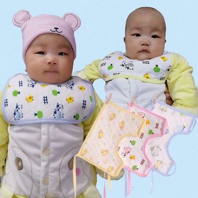 新生婴幼儿纯棉围嘴系带防水围兜
