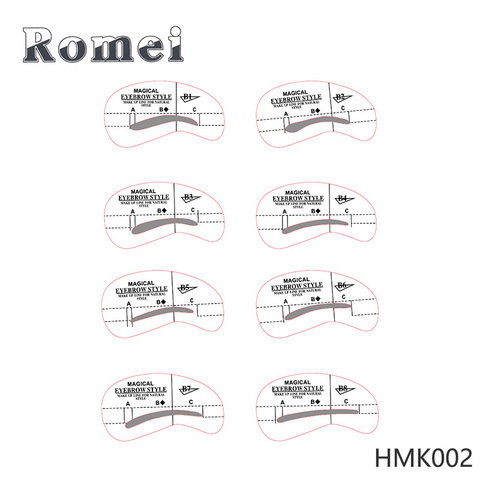 修眉辅助器 描眉器 画眉卡 印眉卡 一字眉 27款眉卡+9款眉卡