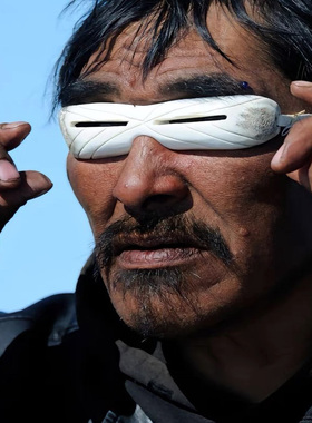 因纽特人雪盲镜 眼镜 滑雪镜travis scott演唱会 爱斯基摩人