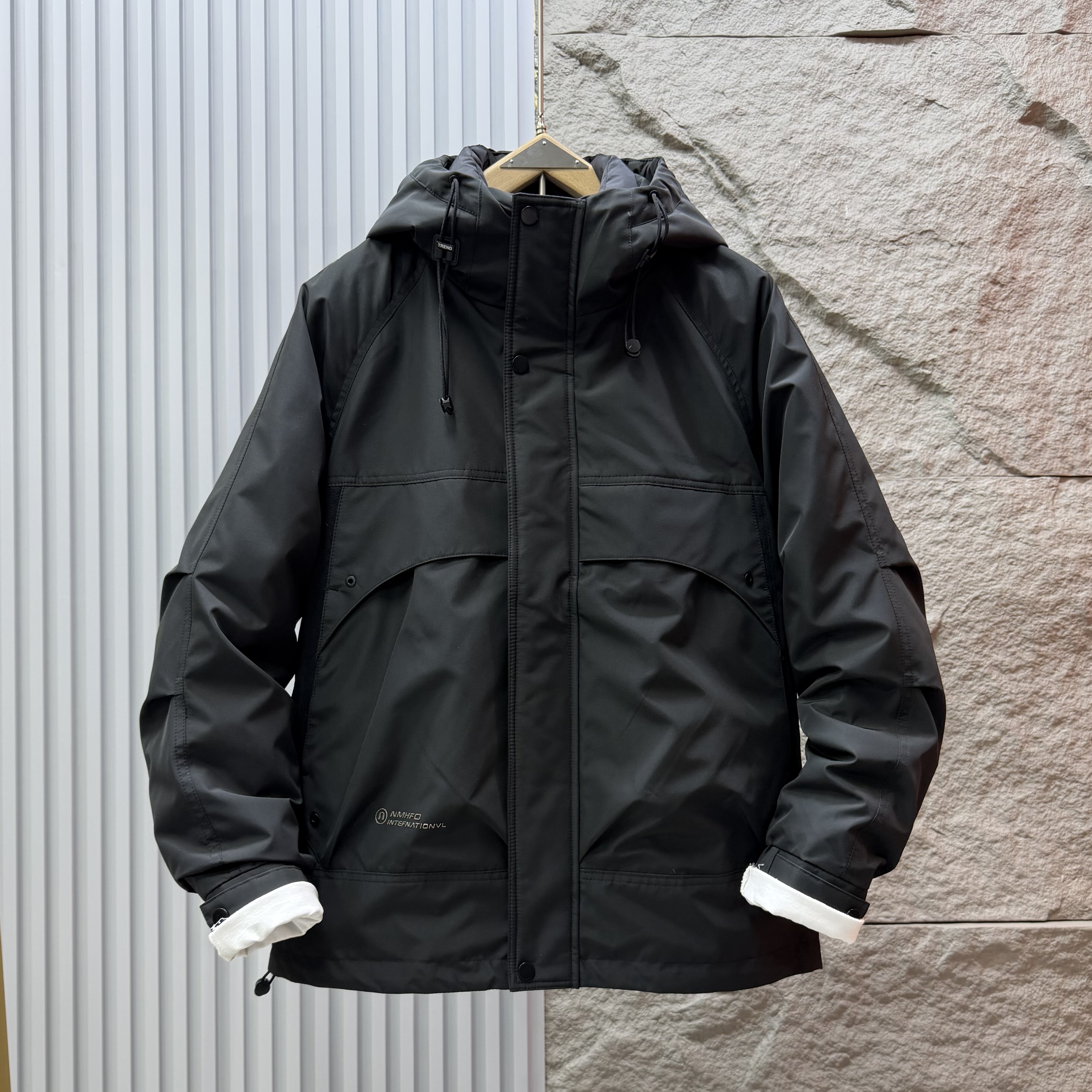 工装风冬季男御寒防风连帽保暖冲锋衣内胆可拆卸3合1羽绒服外套