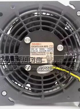 全新原装日本NMB 12038FB-B3N-WPD 1 230V 16.5/14.5W 散热风扇