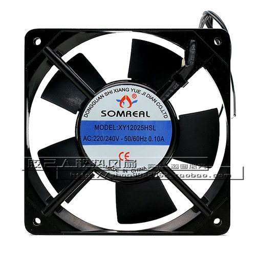 SOMREAL XY12025HSL 220V 0.10A 机柜静音散热风扇 XY12025HBL