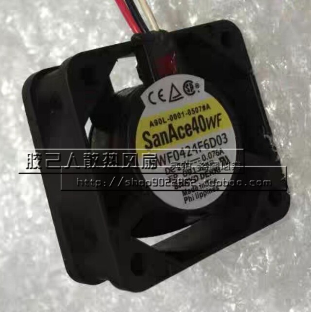 SANACE40WF 9WF0424F6D03 A90L-0001-0507#A 24V 0.076A 4020风扇 - 实物图