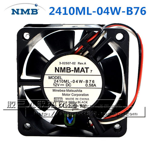 原装NMB 2410ML-04W-B76 12V 0.58A 6025智能温控 大风量散热风扇