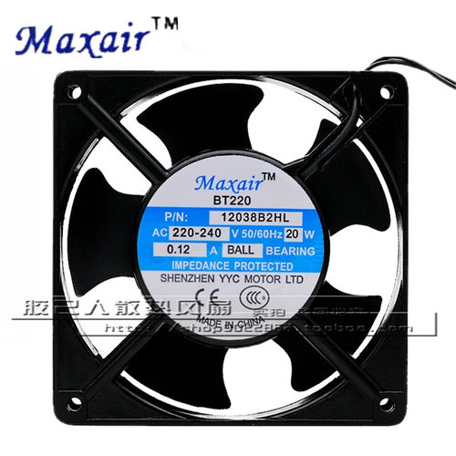 MAXAIR 永业昌 BT220 220V 12038 12CM 12038B2HL B1 B3 散热风扇