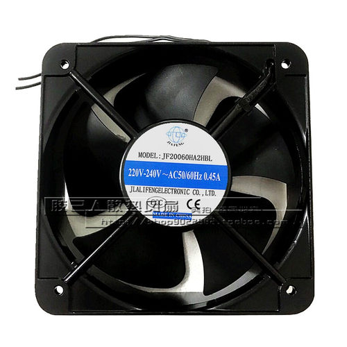 正品JIAFENG JF20060HA2HBL 220V 0.45A 20060双滚珠机柜散热风扇