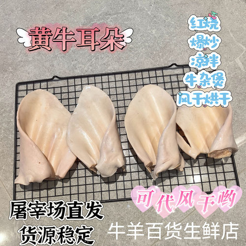 新鲜牛耳朵去毛黄牛杂牛