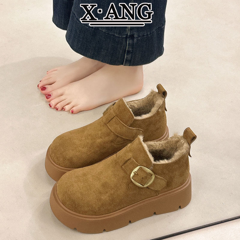 牛皮版全包勃肯鞋子女鞋加绒加厚保暖大棉鞋乐福鞋厚底羊毛雪地靴,女鞋,时尚雪地靴,淘宝优惠券,粉丝福利购,淘宝优惠卷