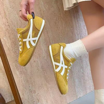 德训鞋女2026秋季新款系带百搭小白鞋学生阿甘鞋运动休闲板鞋