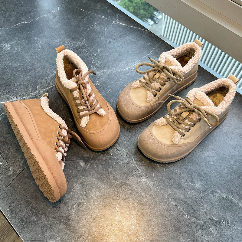 新款加绒小皮鞋2025冬季休闲平底棉鞋复古百搭女鞋厚底单鞋女,女鞋,浅口单鞋,淘宝优惠券,粉丝福利购,淘宝优惠卷