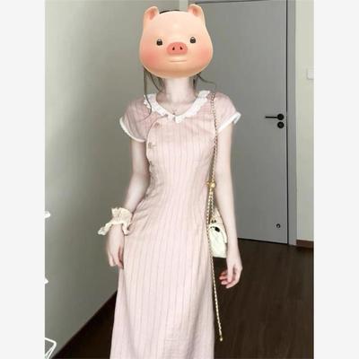 新中式短袖连衣裙女2025
