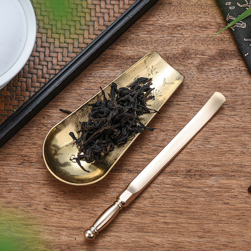 纯铜茶拨茶则茶夹宜龙