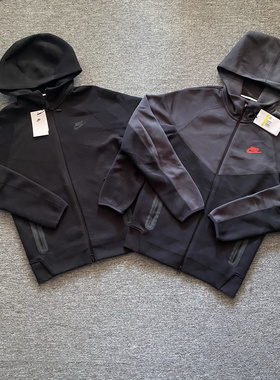 Nike/耐克 TECH FLEECE男子针织双拉链头连帽夹克外套FB7922-013