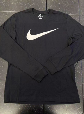 Nike/耐克 男子春秋跑步运动休闲纯棉透气圆领长袖T恤 DZ2988-010