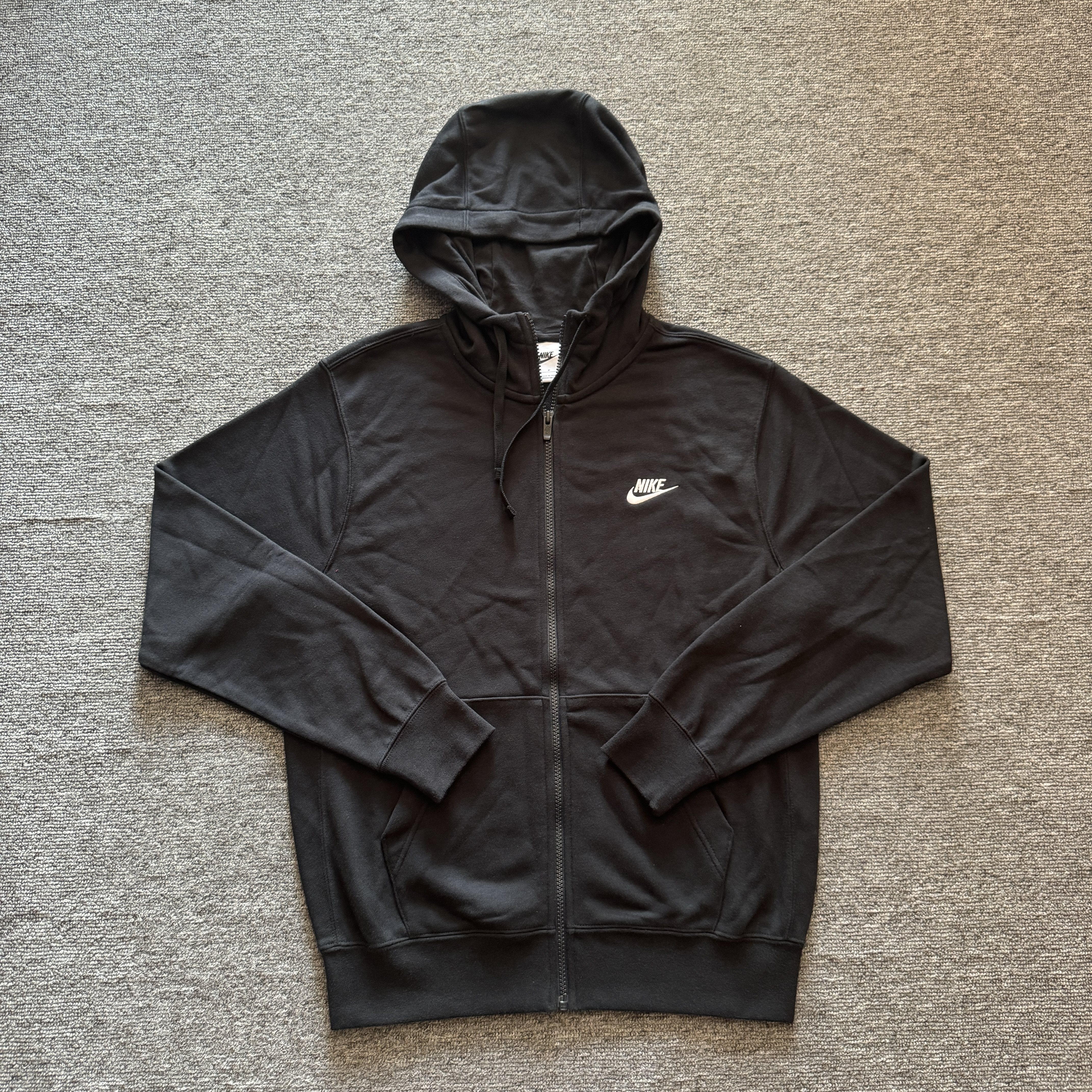 Nike/耐克 男子刺绣连帽小勾运动休闲拉链针织开衫外套HV1064-010