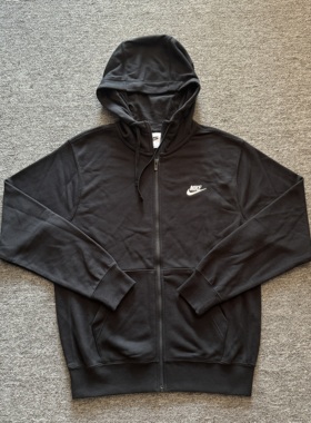 Nike/耐克 男子刺绣连帽小勾运动休闲拉链针织开衫外套HV1064-010