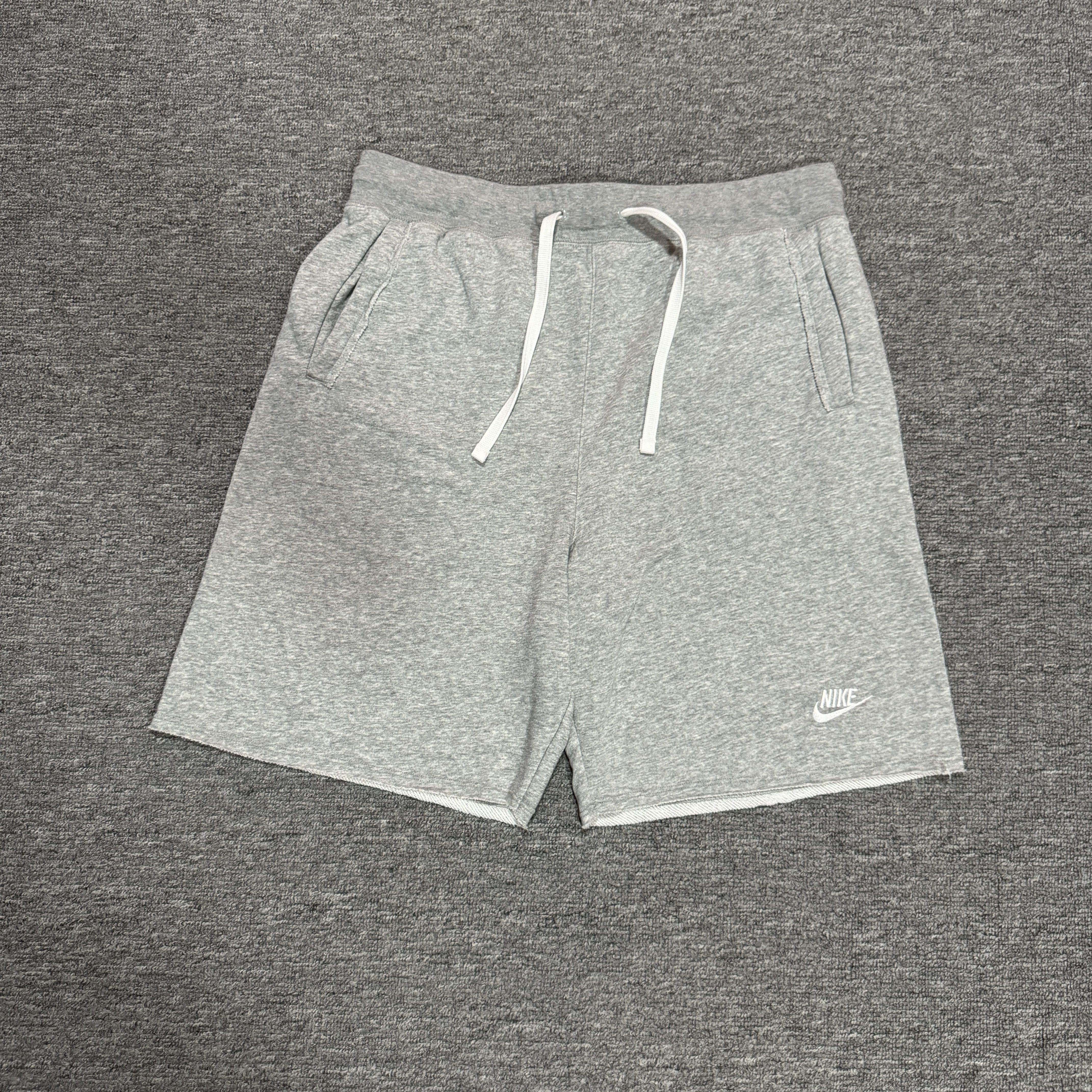正品Nike/耐克 男子针织透气宽松毛边运动休闲五分短裤DX0767-063