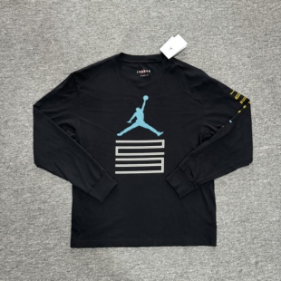 Nike/耐克 JORDAN飞人印花男子纯棉圆领长袖T恤套头衫IM6508-010