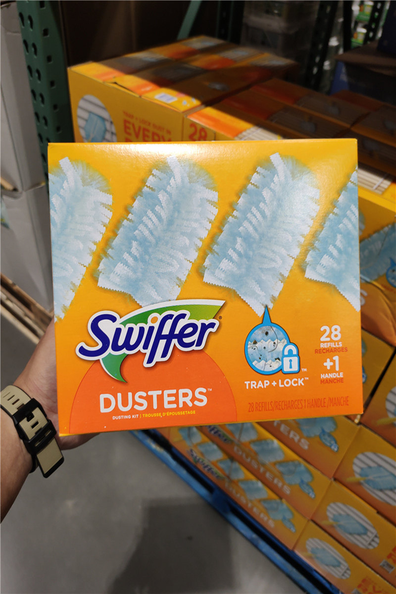 上海costco代购swiffer duster神奇除尘掸子组掸1替换用掸布28支