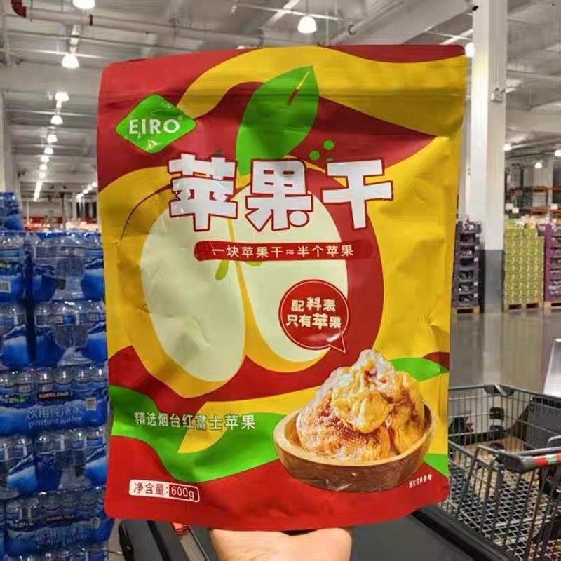 EIRO苹果干精选烟台红富士苹果无添加健康零食600g量贩装超市同款