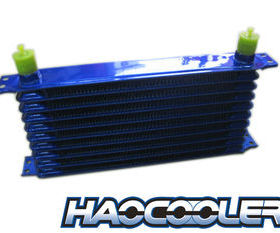10排蓝色日式TRUST机油冷却器OILCOOLER 汽车改装机油散热器