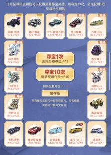 『信誉』QQ飞车网页至尊年限夺宝包出227S车火麒麟迈凯伦涅槃爆雷