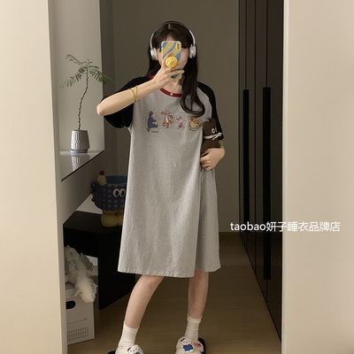 ins睡裙女夏纯棉可外穿