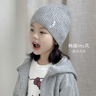 儿童帽子秋冬季宝宝毛线帽男童针织帽女童套头帽冬款防风帽护耳帽