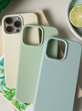 沛鱼适用苹果15pro手机壳iPhone15promax保护套14液态硅胶max软绿色13超火ins薄荷曼波薄2024夏季新款高级