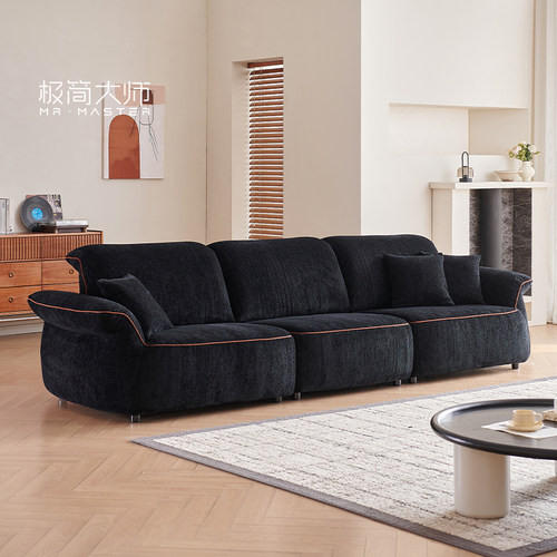 中古风布艺沙发靠背可调节