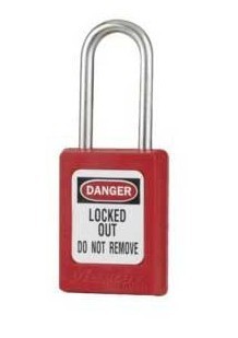 正品美国Masterlock玛斯特 绝缘耐腐蚀轻型热塑安全挂锁 S31红色