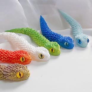 3D打印蛇玩具新款 蝰蛇全身关节可动立体仿真动物模型桌面摆件礼物