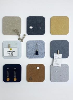 整套正方形圆角毛毡板墙贴替代软木板简约北欧ins立体装饰留言板