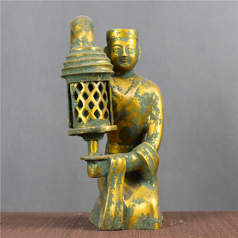 仿古风鎏金长信宫灯礼品影视道具