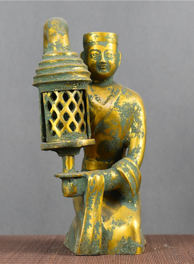 仿古风鎏金长信宫灯礼品影视道具