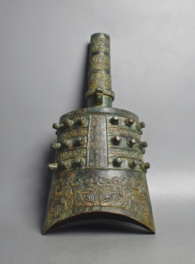 青铜器编钟仿古乐器铜钟单钟挂饰摆件古典装饰特色工艺品影视道具