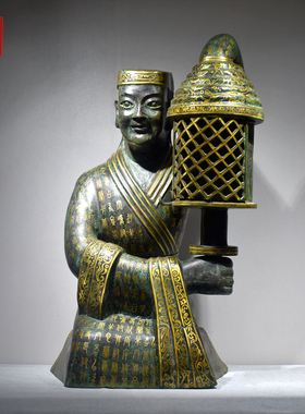 青铜器长信宫灯铜落地灯人形灯