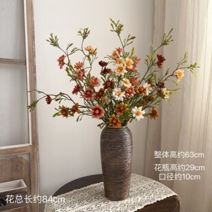 新款高级高档仿真花野菊野菊花假花餐桌花束摆设客厅装饰摆件插花