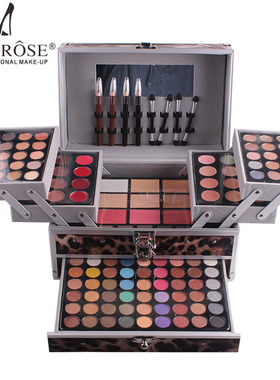 MISS ROSEprofessional makeup palette 3 layers cosmetic box。