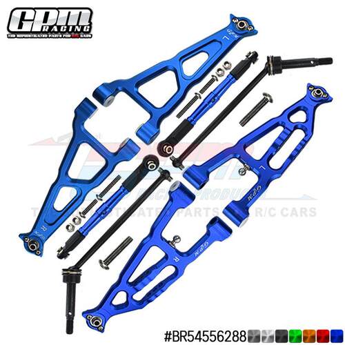 LOSI 1/10 BAJA REY铝合金前上+下A臂+转向拉杆+前万向节-套装