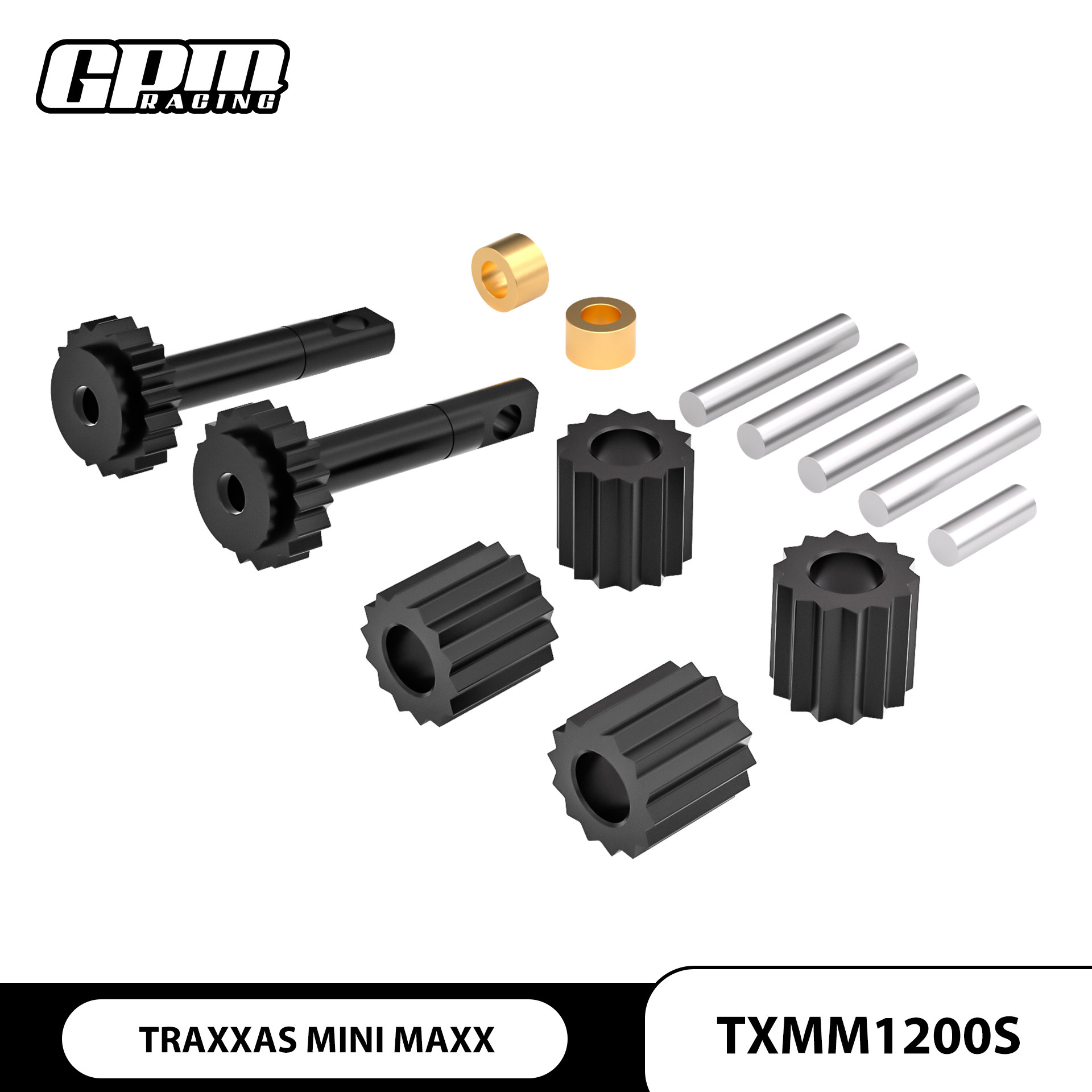 TRAXXAS MINI MAXX 中碳钢前后通用差速器齿轮组
