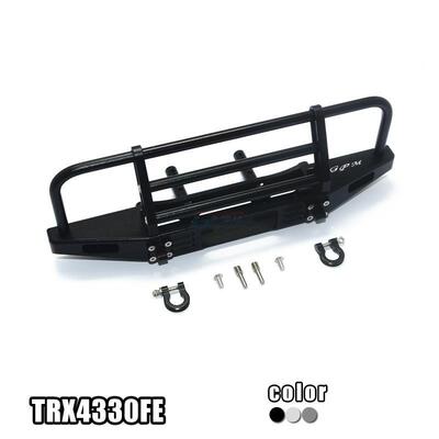 TRAXXAS TRX4与SCX10 II 90046,90047铝合金可调节高度前防保险杠