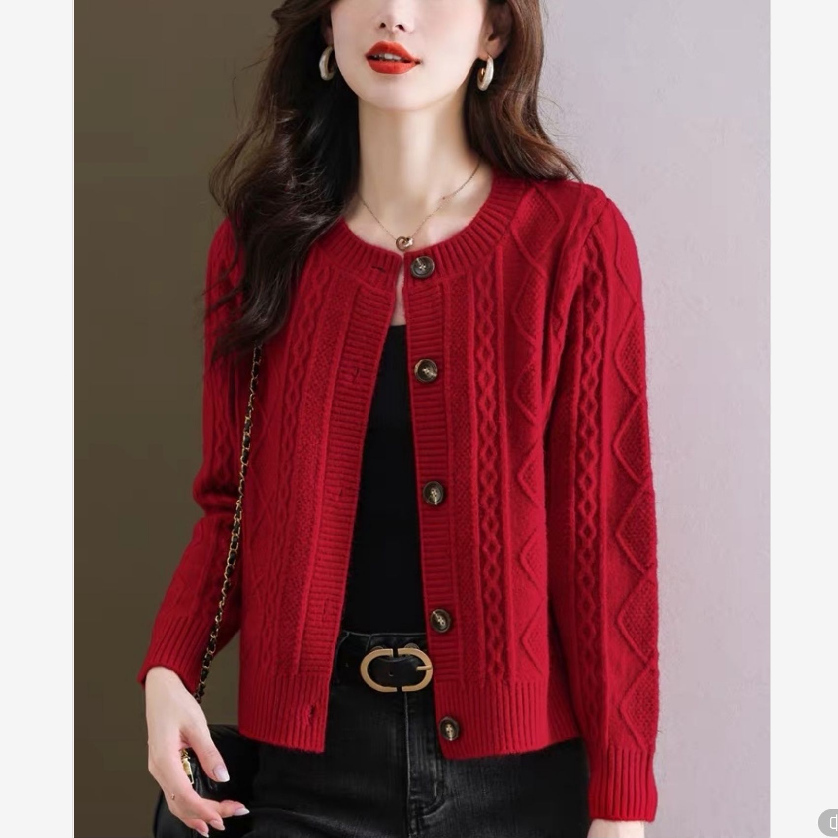 大朗高端羊衫不起球针织开衫长袖大朗毛衣工厂直销秋冬旗舰店外套